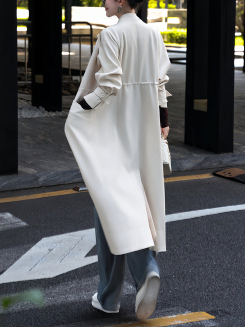 Oversized British Trench Coat – Relaxed Knee-Length Autumn Outerwear