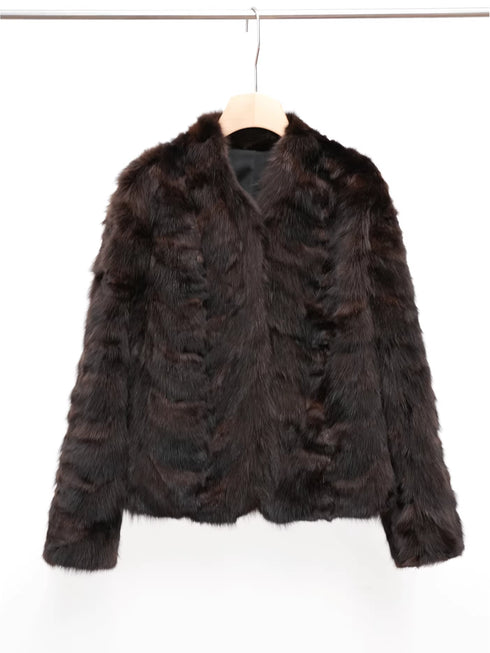 Women’s Short Mink Fur Coat | Elegant Winter Jacket Inspired by Haining Fashion