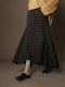 Designer Autumn Old Money Style Asymmetrical Fish Tail Plaid Midi Skirt - Lightweight Long-Length