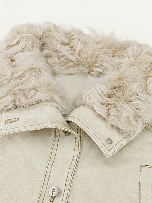 Detachable Wool Fur Collar 90% Goose Down Parka Coat for Women – Warm Winter Fur-Trim Outerwear