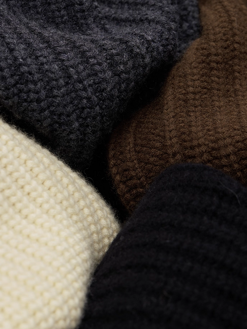Soft Thick Cashmere Wool Cardigan for Women — Nordic Retro Chunky Knit with Scarf Collar