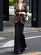 Early Autumn Retro Leopard Print Draped Acetate Blazer