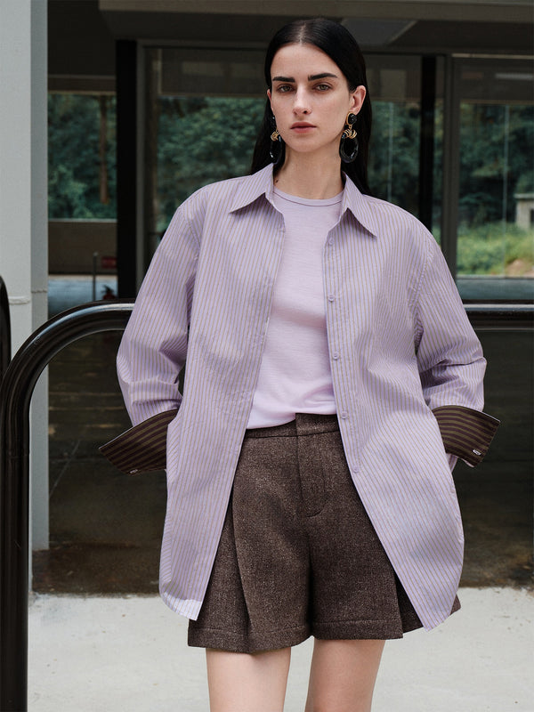 Trendy Soft-Dry Cotton Yarn-Dyed Relaxed Stripe Shirt