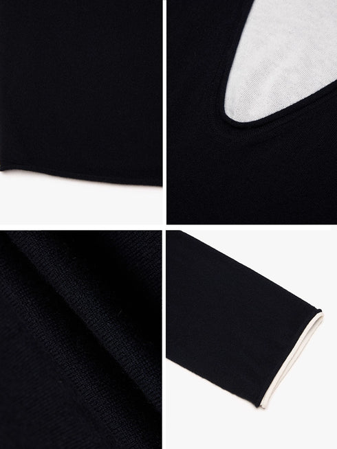 Women’s Wool Layered-Look Sweater | Soft Faux-Two-Piece Knit Top