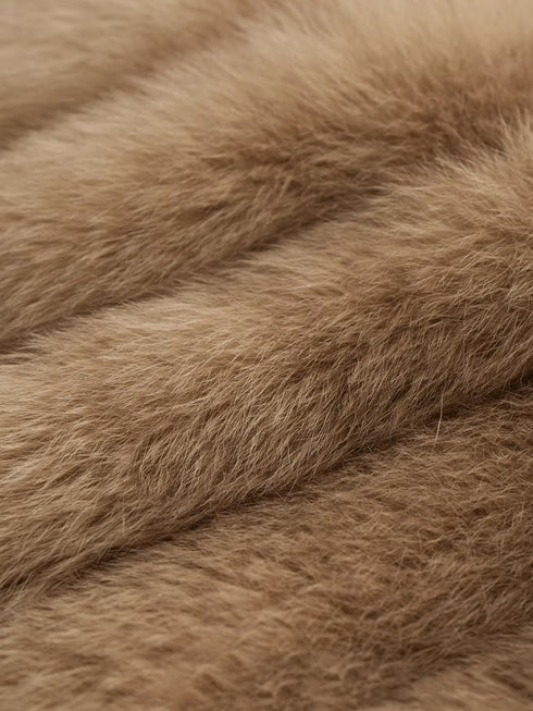 Women’s Fox Fur Vest | Short Winter Gilet Inspired by Finnish Saga Furs Style