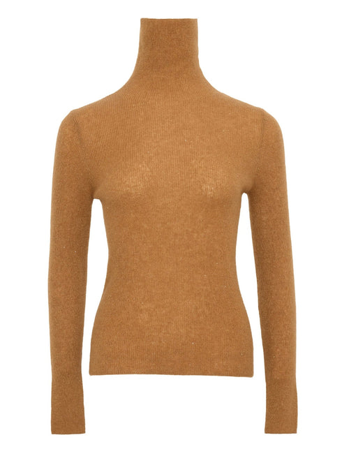 100% Cashmere Sequined Turtleneck Knit Top – Soft, Skin-Friendly Luxury Winter Sweater