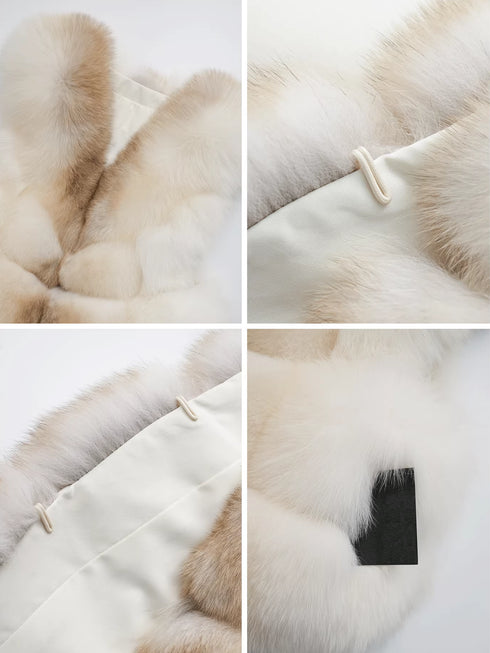 Women’s Fox Fur Vest | Short Winter Gilet Inspired by Finnish Saga Furs Design