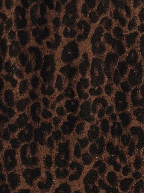 Leopard Velvet Midi Skirt for Women — Slim-Fit High-Waist Fishtail Skirt, Soft & Elegant Fall/Winter Style