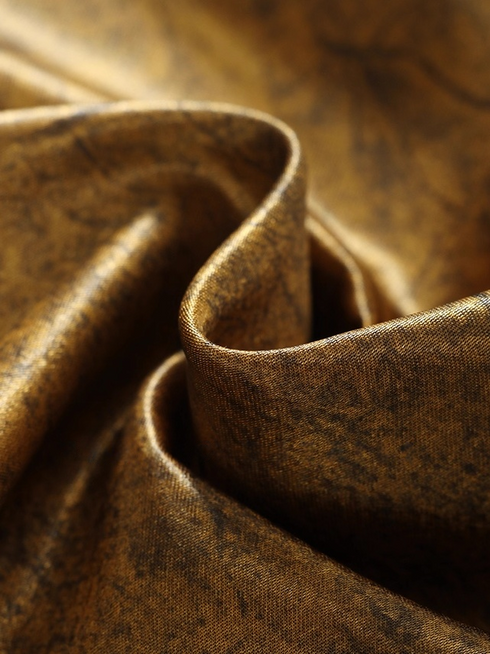 Vintage 100% Acetate Gilded Gloss Pencil Skirt for Women — Textured Crackle Lines, Elegant High-Waist Slim Skirt