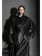 Chic Oversized Leather Jacket for Women – Premium Lambskin Commuter Coat with Large Pockets, Autumn Fashion