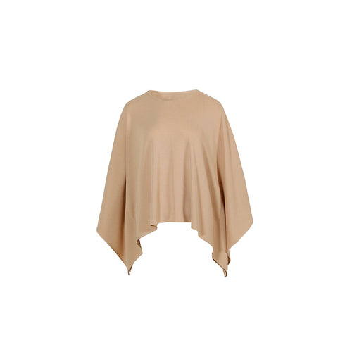 Mocha Mousse Autumn Ready – Effortless Cape Sweater & Velvet Midi Skirt Set