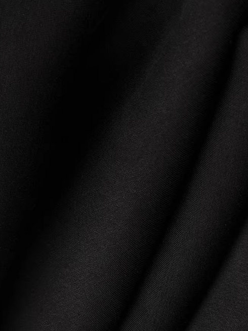 Women's Black Horseshoe Pants – Fleece-Lined Slim Straight Slightly Flared Casual Trousers for Fall/Winter