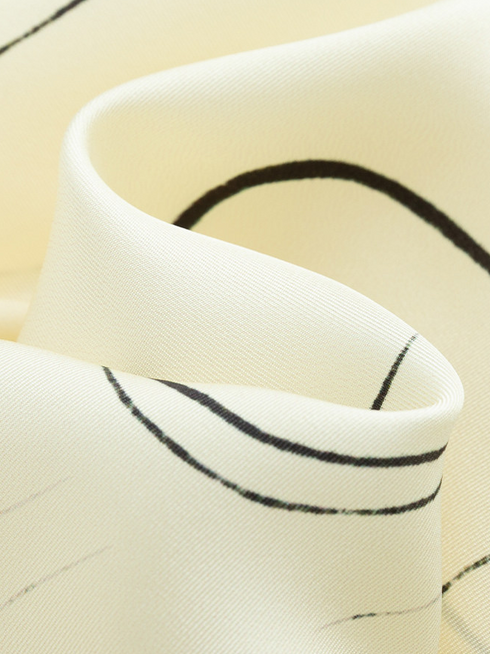 Women's Hand-Drawn Calla Lily Line Print Relaxed-Fit Silk Long-Sleeve Shirt – Mulberry Silk Office Blouse