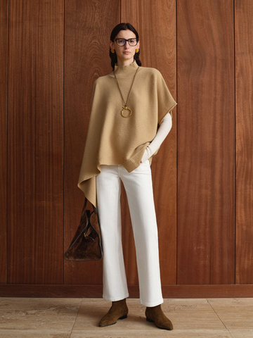 Elegant Merino Wool Shawl – Soft Cozy Wrap Scarf for Women in Autumn Colors