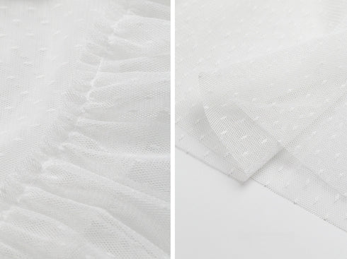 Detachable Swiss-Dot Tulle Tiered Skirt – Ethereal Layered Midi in Imported Japanese Mesh