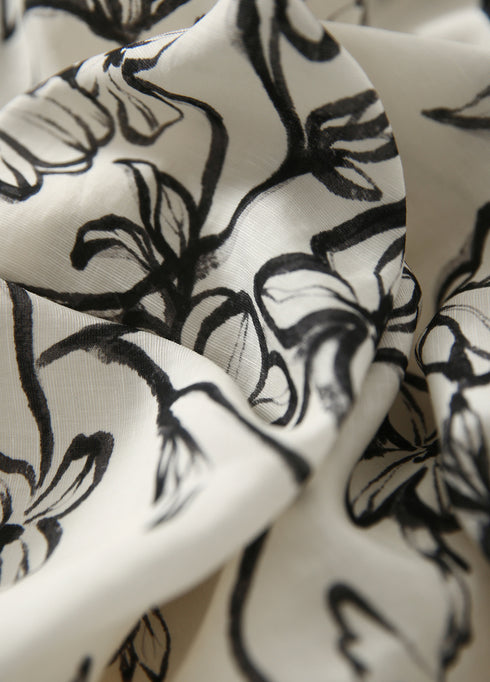 Ink-Dye Tencel Linen Sleeveless Dress – Loose Fit, Round Neck, Artistic Style