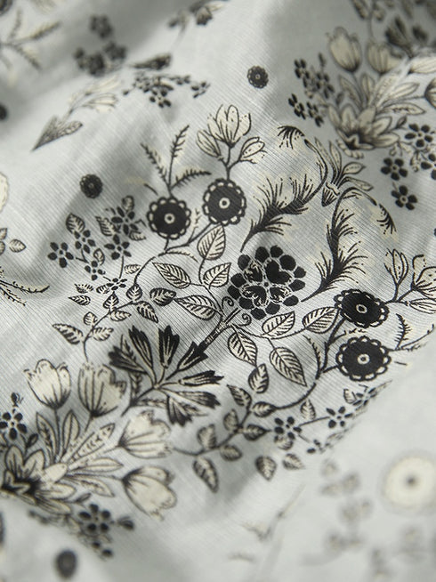 Luxury Silk-Linen Blend Dress – Floral Print, Effortlessly Elegant