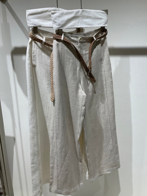 Quiet Luxury 100% Linen Butterfly Embroidered Shirt & Tie‑Waist Pants Set – Elegant Old‑Money Summer Outfit