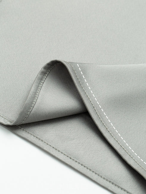 Japanese Triacetate Luminous Double-Satin Wide-Leg Pants - Elastic Waist Airy Draped Trousers