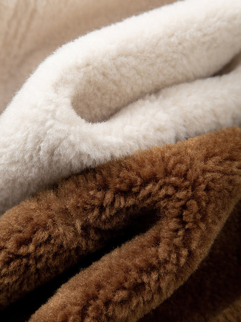 Soft and Dense Reversible High-Collar Tailored Jacket with Double-Sided Wear
