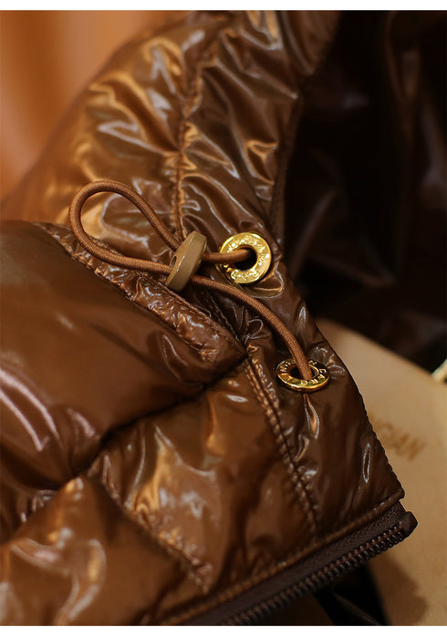 Double-Filled 90% White Duck Down Puffer Coat & Skirt Set – Thick Winter Outfit for Women