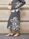 Autumn Winter New Simple Casual Floral Embroidered First-Cut Wool Women’s Knit Pencil Skirt