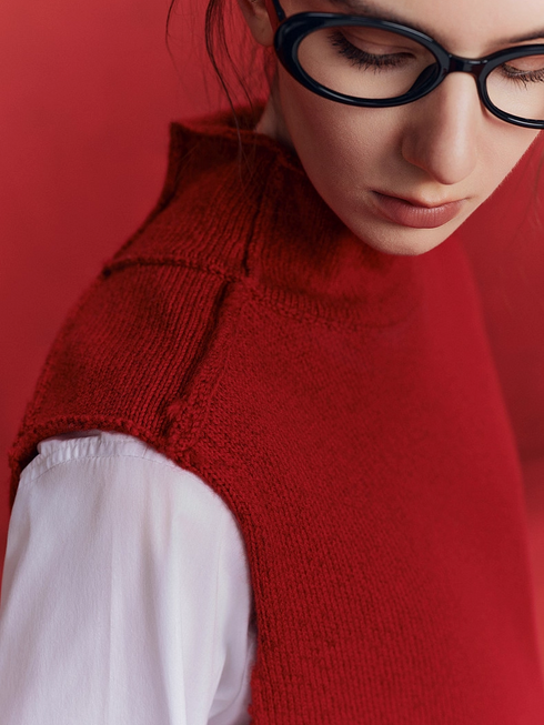 Wool Turtleneck Christmas Sweater Vest & Shirt Set – New Designer Two-Piece Outfit for Women