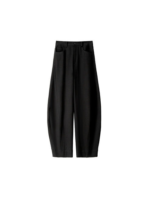 Deconstructed Panel Wide-Leg Curved Blade Pants for Women | Slimming Tech-Cotton Banana Pants