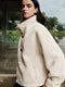 Soft and Dense Reversible High-Collar Tailored Jacket with Double-Sided Wear