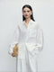 White Linen Long-Sleeve Shirt – 100% Pure Flax, Breathable & Timeless
