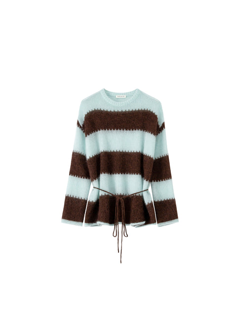 Soft Fuzzy Mohair & Merino Wool Pullover Sweater for Women | Cozy Fall Winter Knitwear