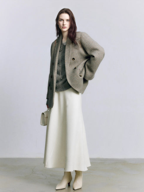 100% Rare Haan Mountain Cashmere Brushed Knit | Cloud-Soft Oversized V-Neck Sweater for Women