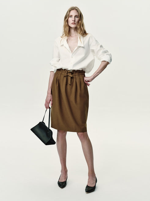 High-End Fashionista Handmade Pleated Mini Skirt | Elegant Blossom Shaped A-Line Skirt