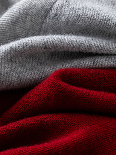 Christmas Collection Beaded Wool Sweater for Women – 100% Merino Wool Crewneck with Bow Detail