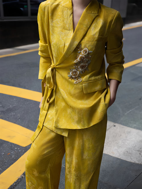 Haute Couture Women's Suit – 2025 Autumn Beaded Jacquard Triacetate Two-Piece