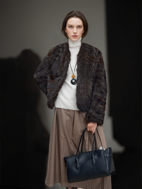 Women’s Short Mink Fur Coat | Elegant Winter Jacket Inspired by Haining Fashion