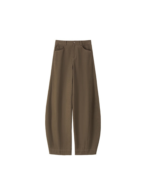 Deconstructed Panel Wide-Leg Curved Blade Pants for Women | Slimming Tech-Cotton Banana Pants