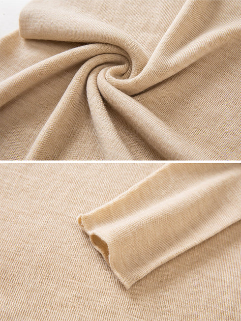 Women’s Italian Washable “Golden Wool” Seamless Base Layer Top