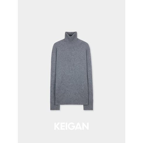 Soft, Lightweight Seamless Wool Turtleneck Mid-Length Sweater | Relaxed ROW-Inspired Oversized Knit