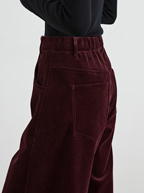 Women's Fleece-Lined Corduroy Wide-Leg Pants – Fall/Winter Tall Extended Scythe Trousers, Trending on INS