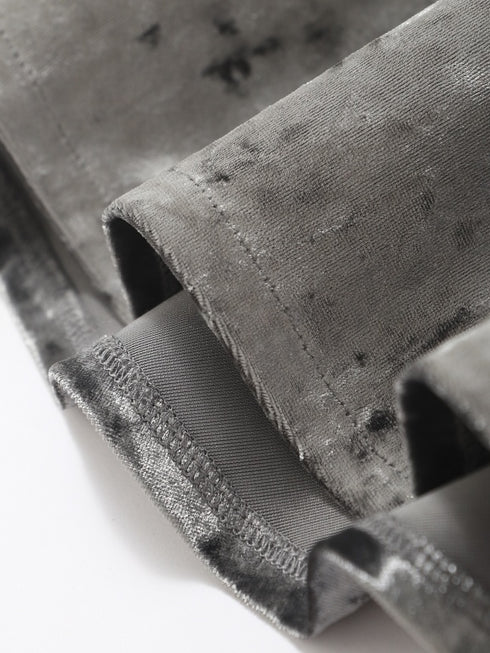 Luxury 100% Acetate Diamond-Velvet Skirt for Women — Bias-Cut Draped Fishtail French-Style Midi Skirt