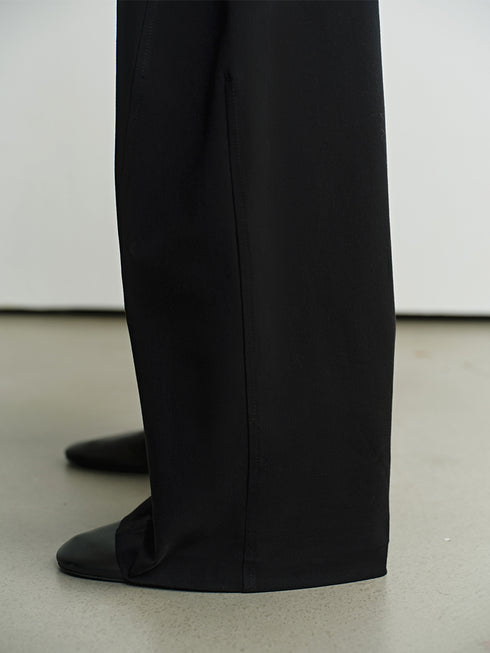 Deconstructed Panel Wide-Leg Curved Blade Pants for Women | Slimming Tech-Cotton Banana Pants