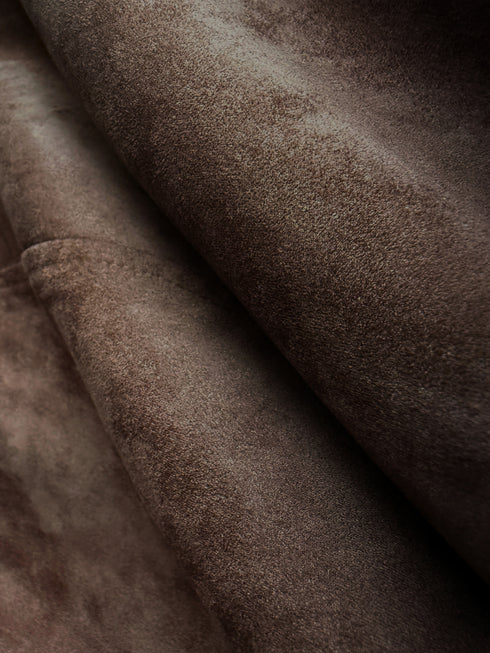 Reversible Suede-Finish Coat for Women – Faux Shearling Lined Winter Short Jacket with Lapel Collar