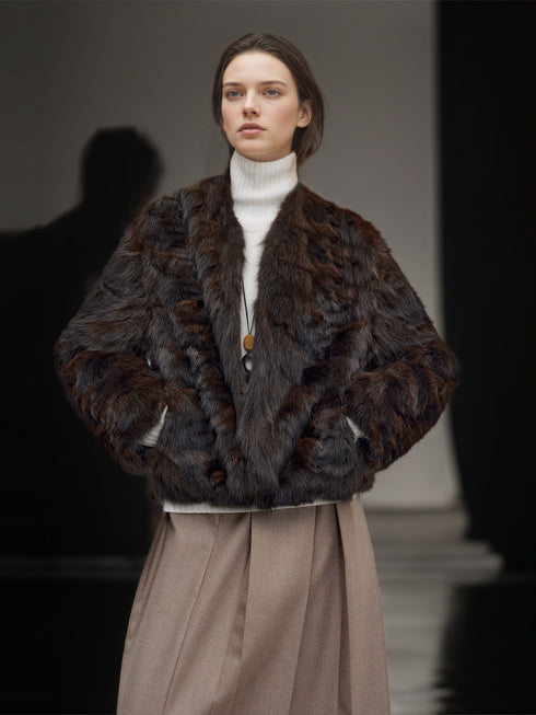 Women’s Short Mink Fur Coat | Elegant Winter Jacket Inspired by Haining Fashion