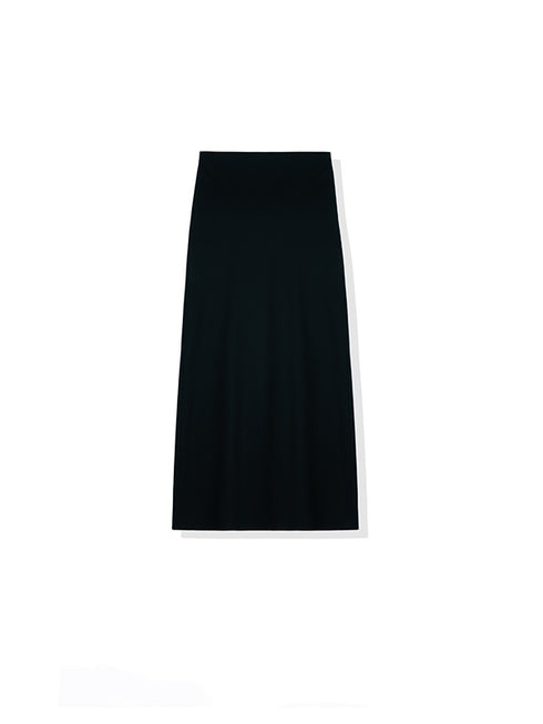 Japanese Washable 90S Fine Merino Wool Pencil Skirt | Elegant High-End Fishtail Hem Midi Skirt