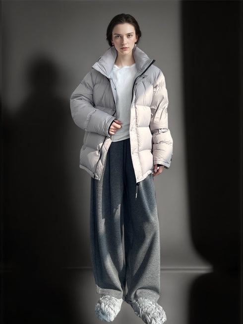 Couple’s 90% White Goose Down Puffer Jacket | 800 Fill Power Hooded Winter Coat with Water-Repellent & Anti-Stain Tech