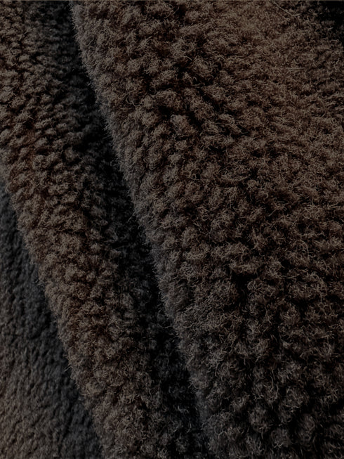 Reversible Faux Suede Coat for Women | Shearling-Lined Winter Lapel Jacket