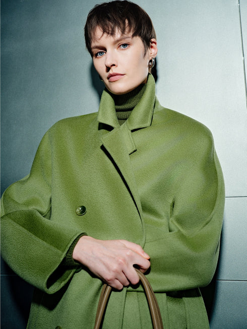 100% Pure Cashmere Double-Faced Coat for Women – Luxury Minimalist Overcoat “Silent Elegance Collection”, Available in Five Colors