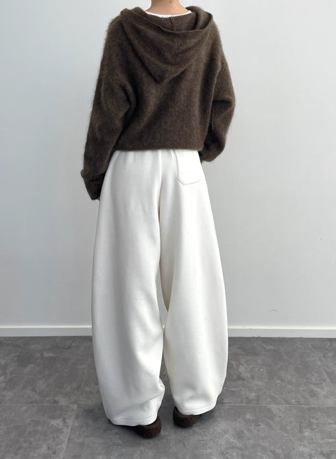Women’s Acetate Wool Wide-Leg Pants | Fleece-Lined Loose Fit Woolen Trousers for Winter