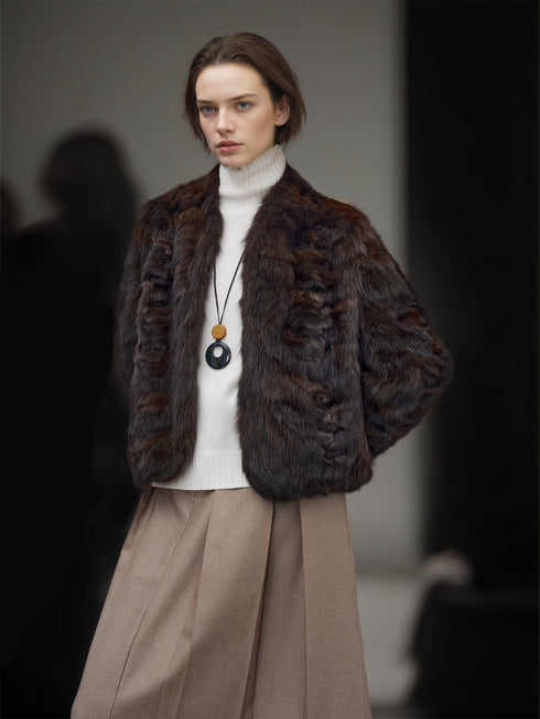 Women’s Short Mink Fur Coat | Elegant Winter Jacket Inspired by Haining Fashion